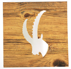 Altholz Wandbild Steinbock2