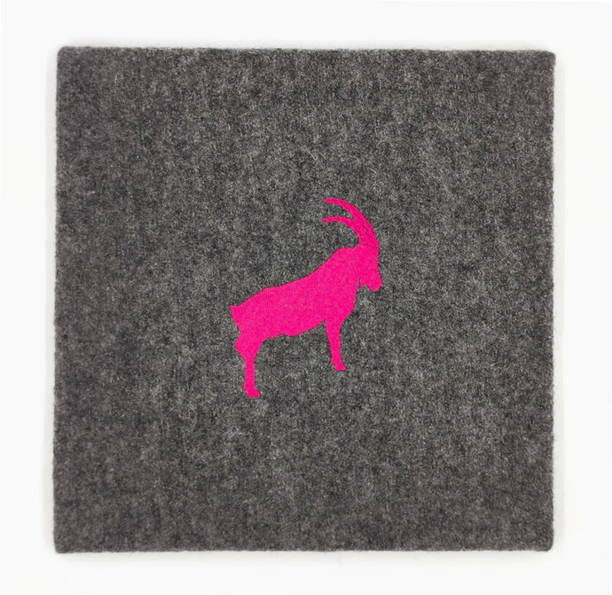 Bio Loden Wandbild Steinbock.