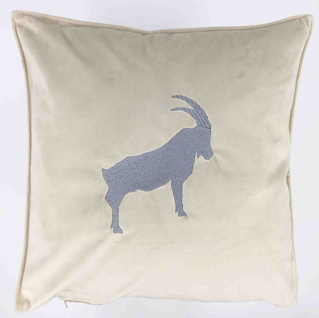 Alpenclassic Samtkissen Steinbock Alpinara