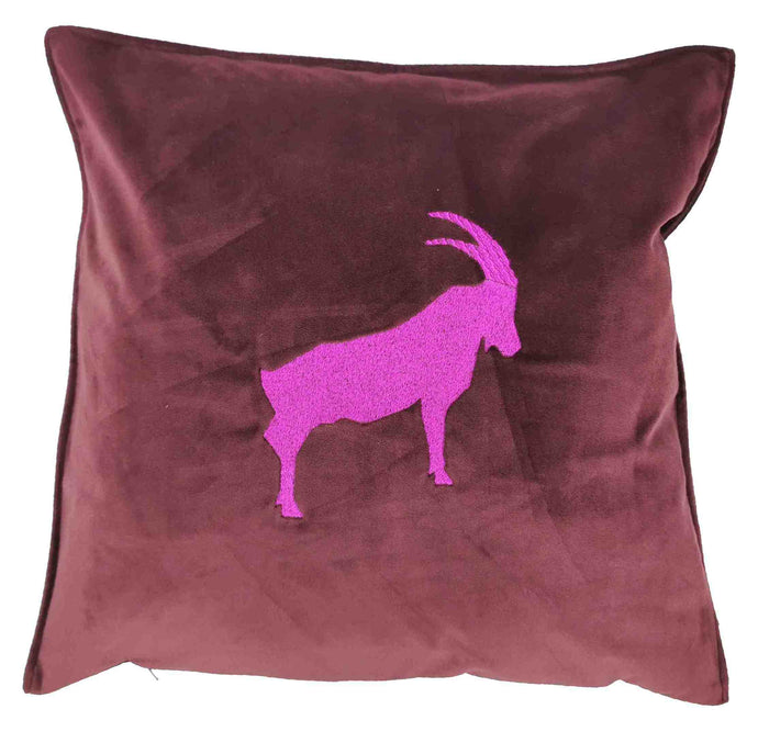 Alpenclassic Samtkissen Steinbock Alpinara