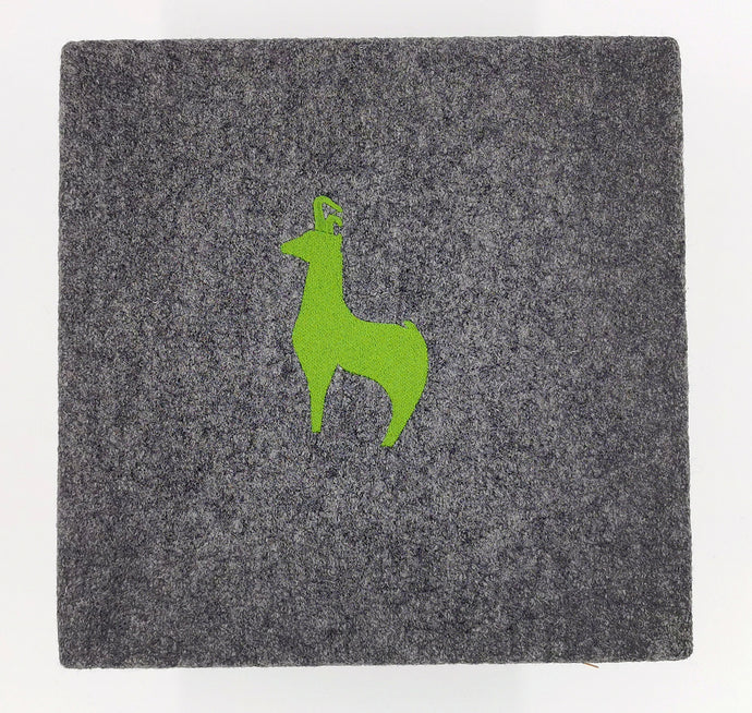 Wandbild Loden steingrau-jägergrün 30 x 30 cm