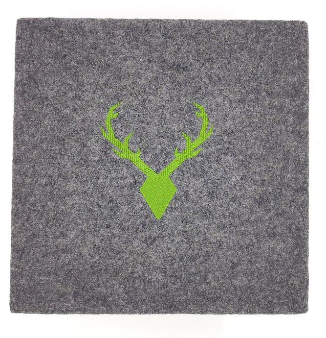 Wandbild Loden steingrau-jägergrün 30 x 30 cm