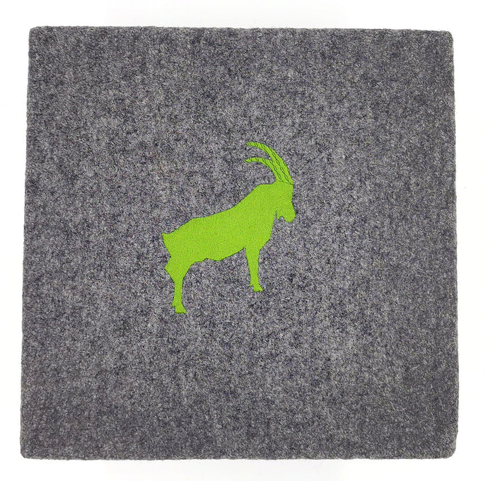 Wandbild Loden steingrau-jägergrün 30 x 30 cm