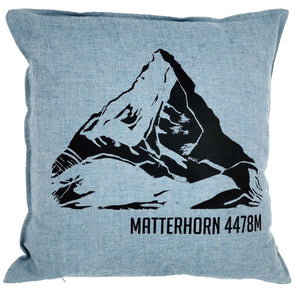 Matterhorn Leinen Kissen Mountain Linie