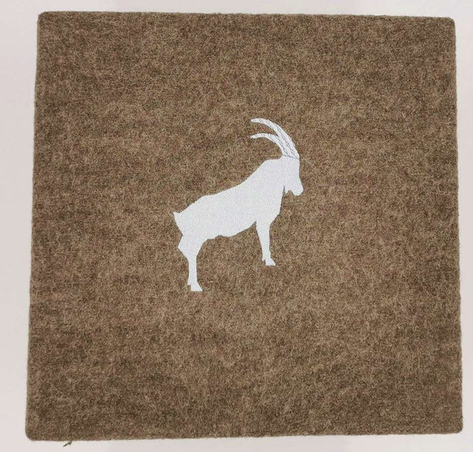Bio Loden Wandbild Steinbockmotiv