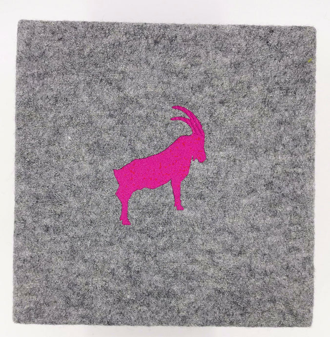 Wandbild Loden hellgrau-pink 30 x 30 cm