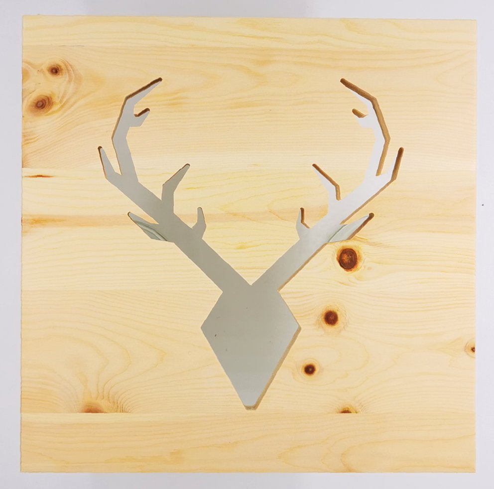 Zirben Wandbild Hirsch