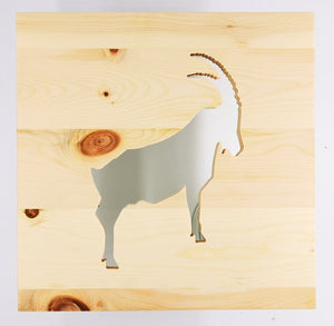 Zirben Wandbild Steinbock